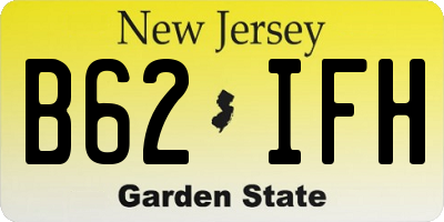 NJ license plate B62IFH
