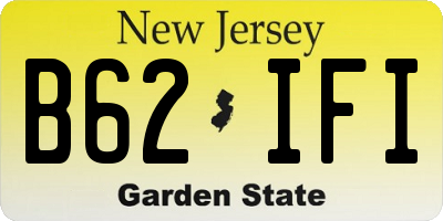 NJ license plate B62IFI