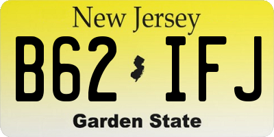 NJ license plate B62IFJ
