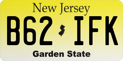 NJ license plate B62IFK