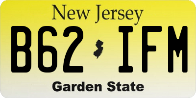 NJ license plate B62IFM