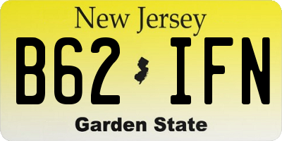 NJ license plate B62IFN