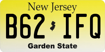 NJ license plate B62IFQ