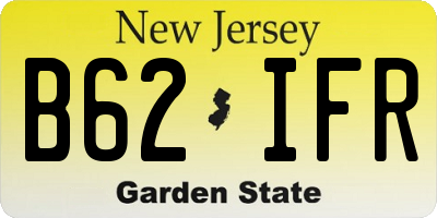NJ license plate B62IFR