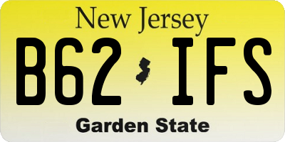 NJ license plate B62IFS