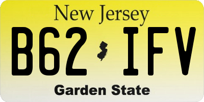 NJ license plate B62IFV