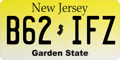 NJ license plate B62IFZ