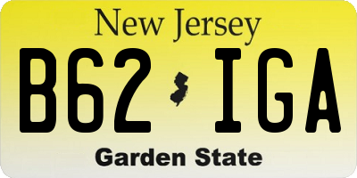NJ license plate B62IGA