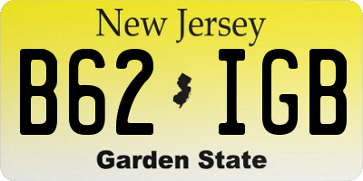 NJ license plate B62IGB