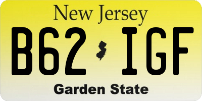 NJ license plate B62IGF
