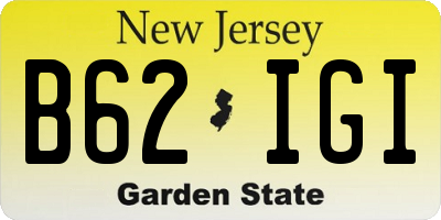 NJ license plate B62IGI