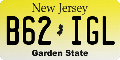 NJ license plate B62IGL