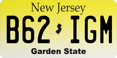 NJ license plate B62IGM
