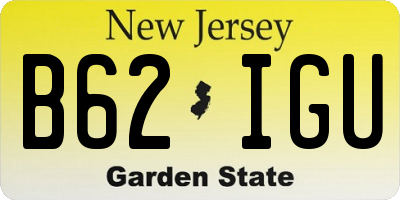 NJ license plate B62IGU