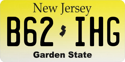 NJ license plate B62IHG