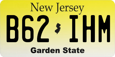 NJ license plate B62IHM