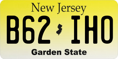 NJ license plate B62IHO
