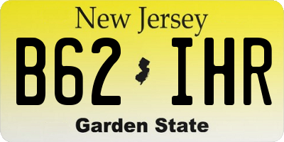 NJ license plate B62IHR
