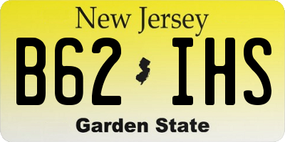 NJ license plate B62IHS