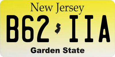 NJ license plate B62IIA