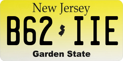NJ license plate B62IIE