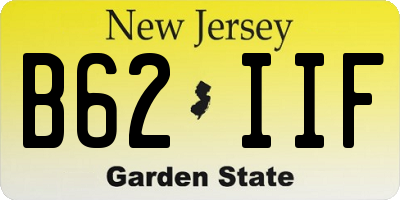 NJ license plate B62IIF