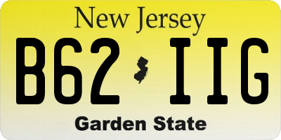 NJ license plate B62IIG