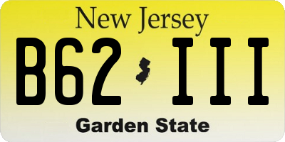 NJ license plate B62III