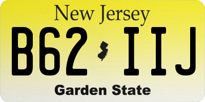 NJ license plate B62IIJ
