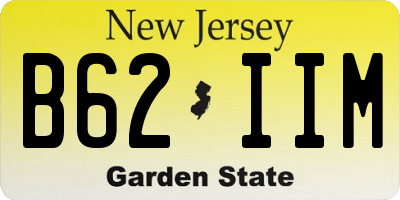NJ license plate B62IIM
