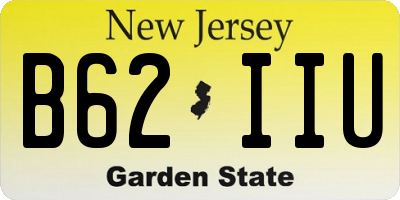 NJ license plate B62IIU