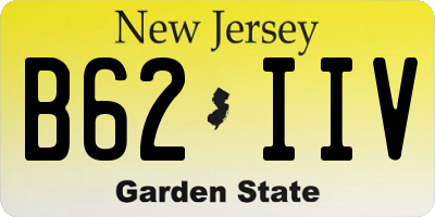 NJ license plate B62IIV
