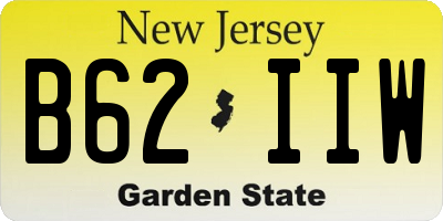 NJ license plate B62IIW
