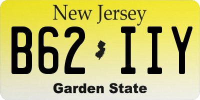 NJ license plate B62IIY