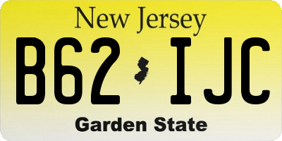 NJ license plate B62IJC