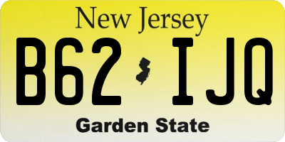 NJ license plate B62IJQ