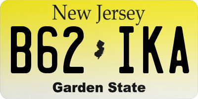 NJ license plate B62IKA