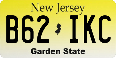 NJ license plate B62IKC