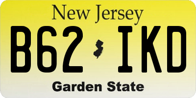 NJ license plate B62IKD
