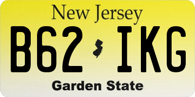NJ license plate B62IKG