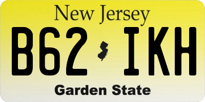 NJ license plate B62IKH