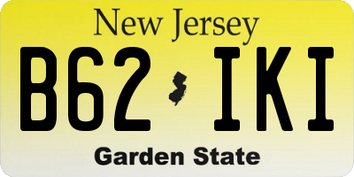 NJ license plate B62IKI