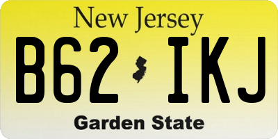 NJ license plate B62IKJ