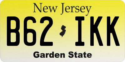 NJ license plate B62IKK
