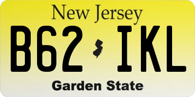 NJ license plate B62IKL