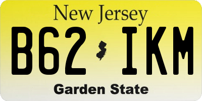 NJ license plate B62IKM