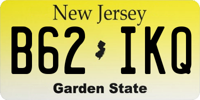 NJ license plate B62IKQ