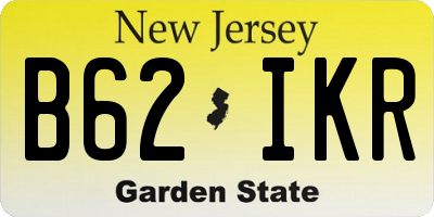 NJ license plate B62IKR