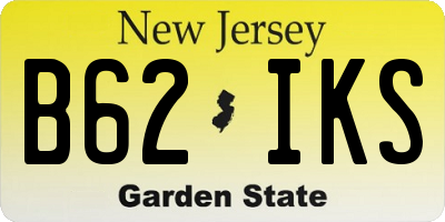 NJ license plate B62IKS