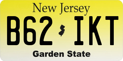NJ license plate B62IKT